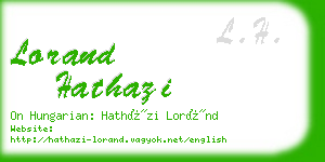 lorand hathazi business card